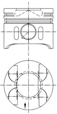 Píst KOLBENSCHMIDT 97482600