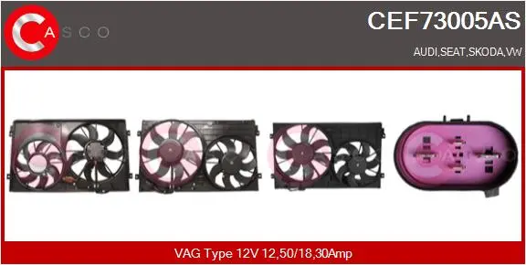 CASCO Elektromotor, větrák chladiče CEF73005AS