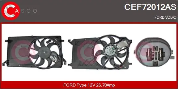 Elektromotor, větrák chladiče CASCO CEF72012AS