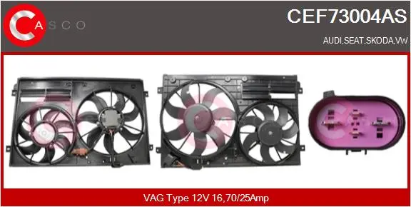 CASCO Elektromotor, větrák chladiče CEF73004AS
