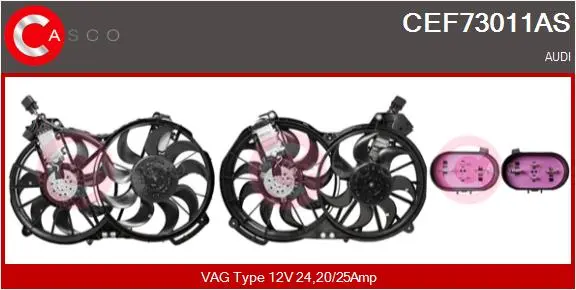 Elektromotor, větrák chladiče CASCO CEF73011AS
