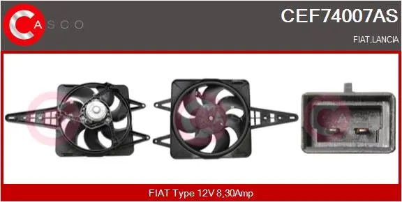 Elektromotor, větrák chladiče CASCO CEF74007AS