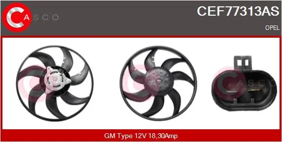 Větrák, chlazení motoru CASCO CEF77313AS