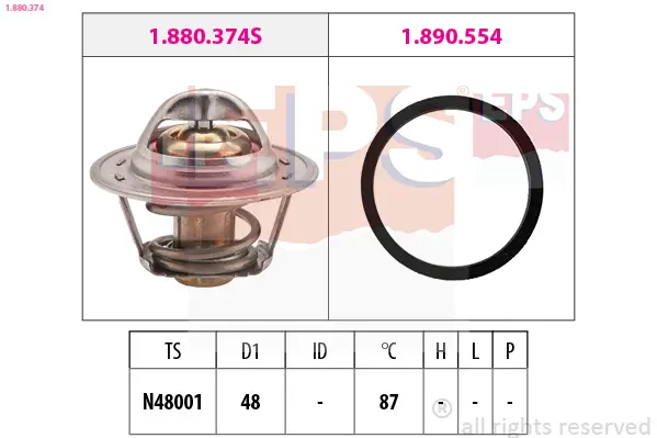 Termostat, chladivo EPS 1.880.374