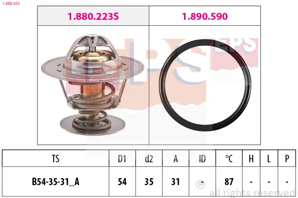 Termostat, chladivo EPS 1.880.432