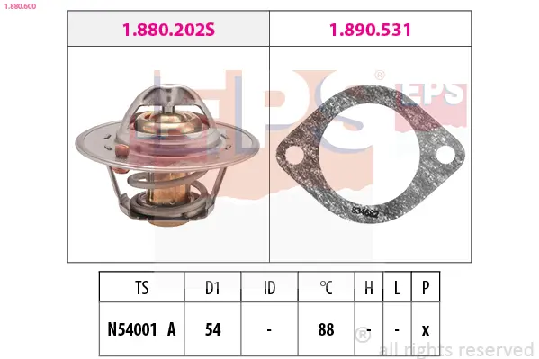 Termostat, chladivo EPS 1.880.600
