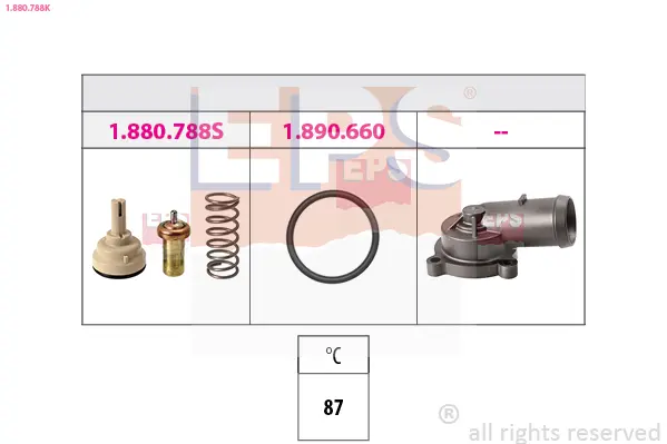 Termostat, chladivo EPS 1.880.788K