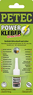 Vteřinové lepidlo na plasty a kovy Power Kleber, 3 g - Petec