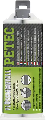 PETEC 97355 Dvoukomponentní lepicí tmel ("tekutý kov") - Flüssigmetal 50 ml 2801000097355