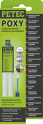 Dvoukomponentní lepidlo epoxypryskyřičné, na kovy a plasty, 24 ml - Petec