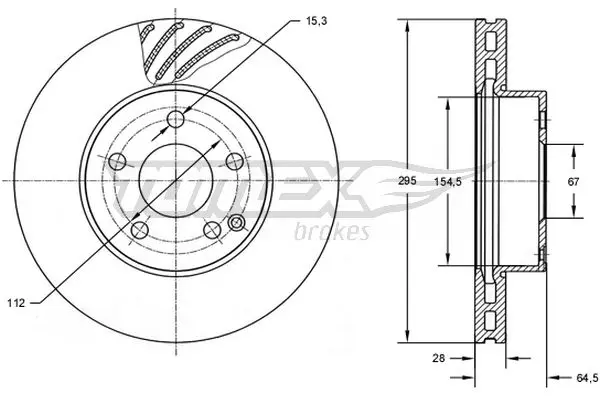 Brzdový kotouč TOMEX Brakes TX 72-76