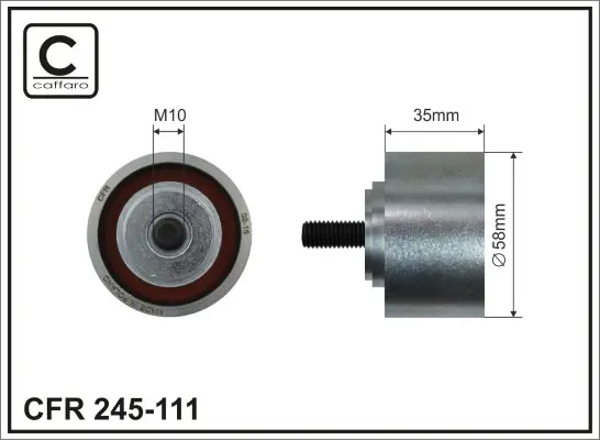 Vratná/vodicí kladka, ozubený řemen CAFFARO 245-111