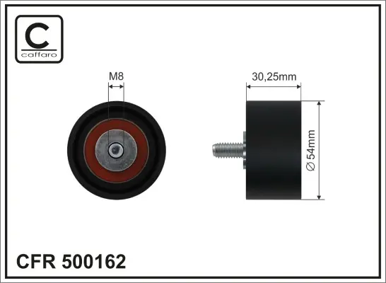 Vratná/vodicí kladka, klínový žebrový řemen CAFFARO 500162