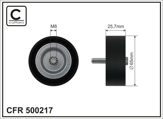 Vratná/vodicí kladka, klínový žebrový řemen CAFFARO 500217