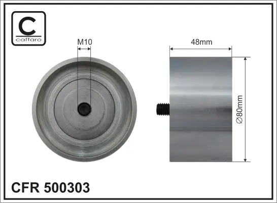 Vratná/vodicí kladka, klínový žebrový řemen CAFFARO 500303