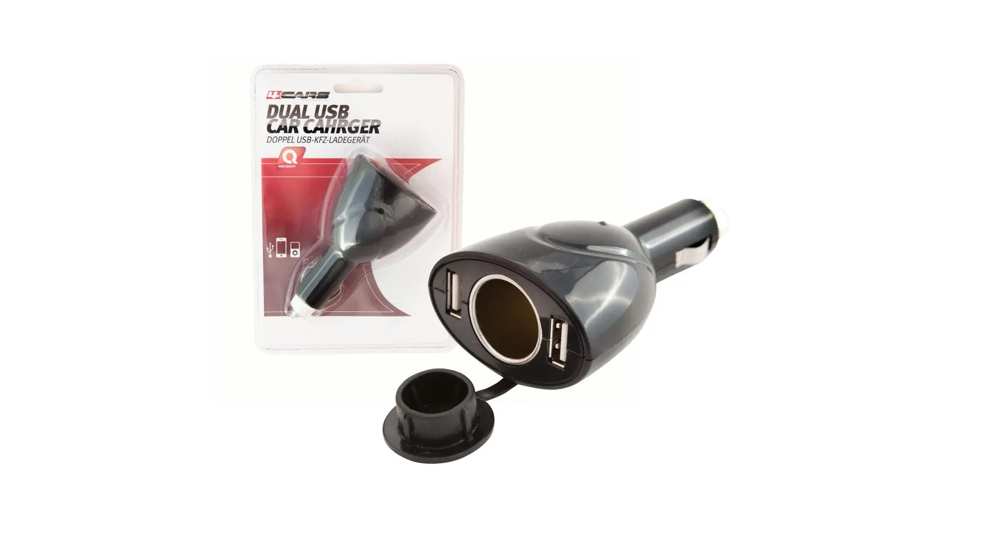Zástrčka 4CARS 2xUSB 12/24V