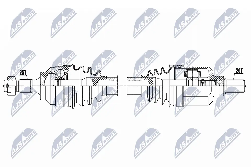 NTY Hnací hřídel NPW-CT-053