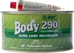 HB BODY 290 ultralight - lehký tmel šedý 1L