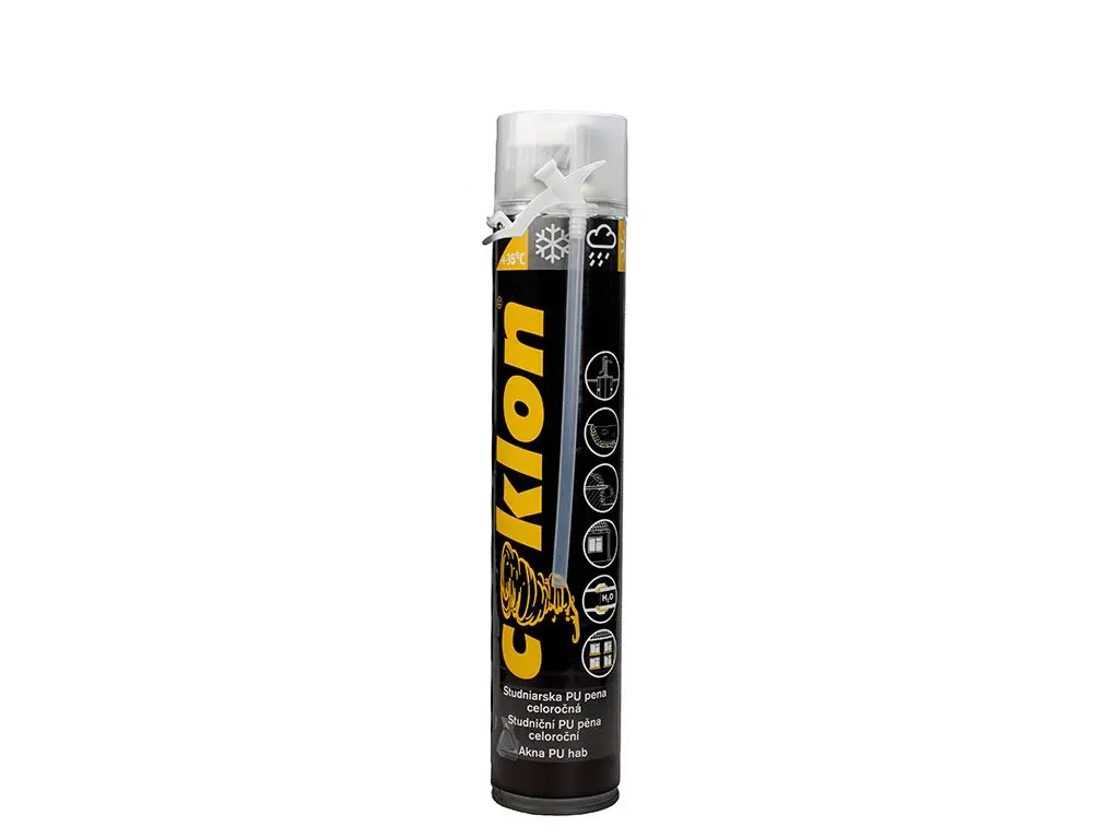 CYKLON PU instalační pěna celoroční 750ml sprej