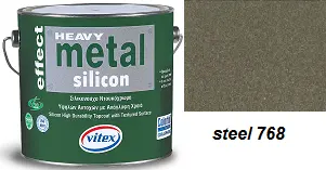 Vitex Heavy Metal Silicon Effect - strukturální kovářská barva 768 Steel 2,25L