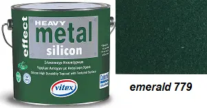 Vitex Heavy Metal Silicon Effect - strukturální kovářská barva 779 Emerald 0,750 L