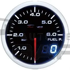 Přídavný budík DEPO DUAL 60mm Tlak paliva