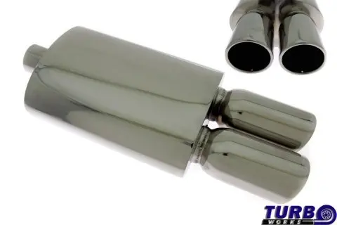 Nerezový koncový tlumič výfuku 63mm - TWTL017