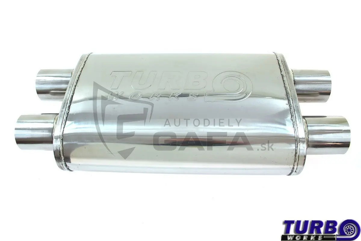 Středový tlumič výfuku z nerezové oceli Duální 2x63 / 2x63mm