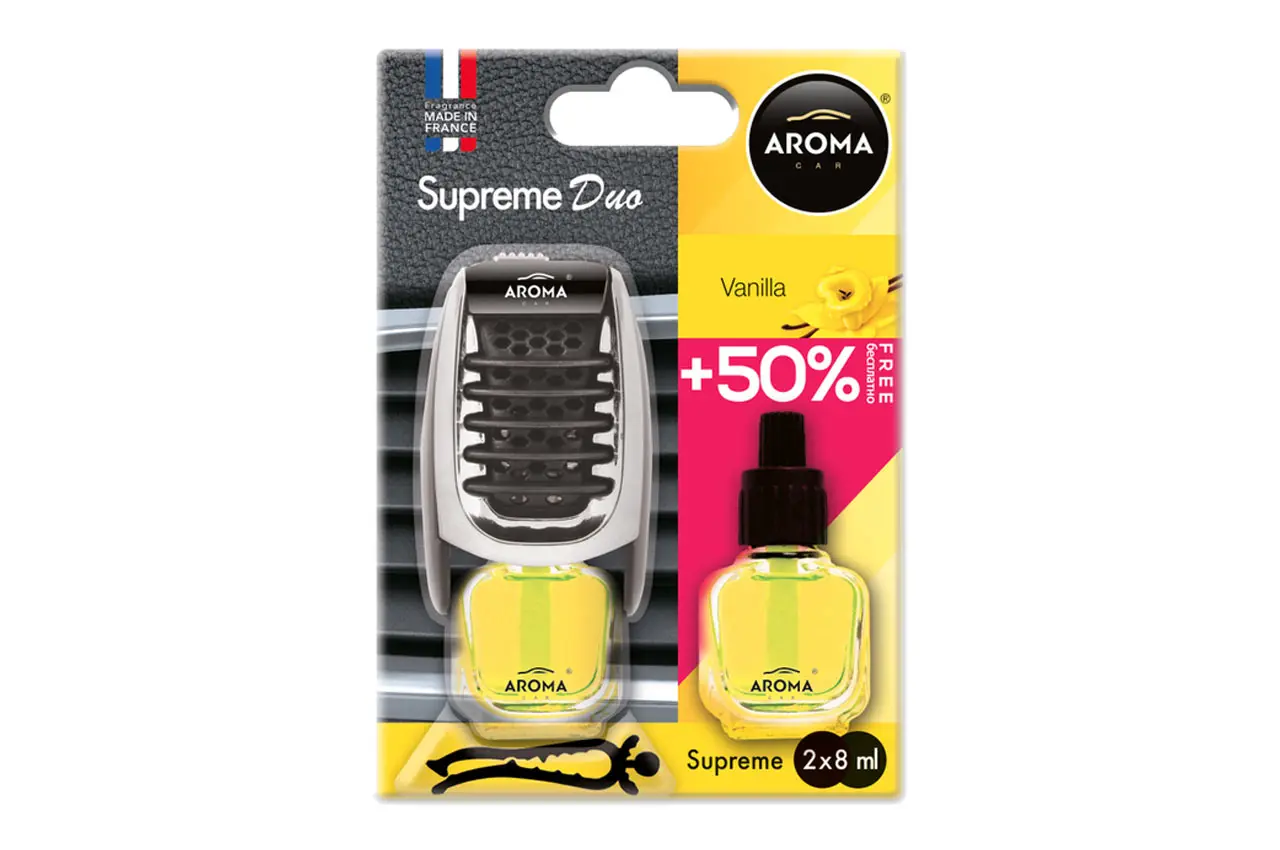 Osvěžovač vzduchu AROMA CAR SUPREME DUO VANILLA