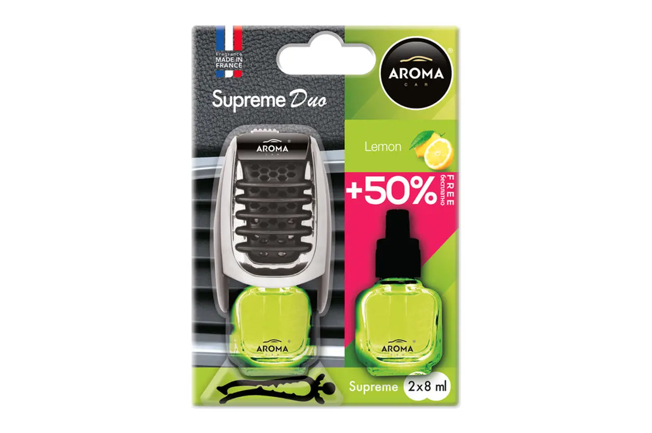 Osvěžovač vzduchu AROMA CAR SUPREME DUO LEMON