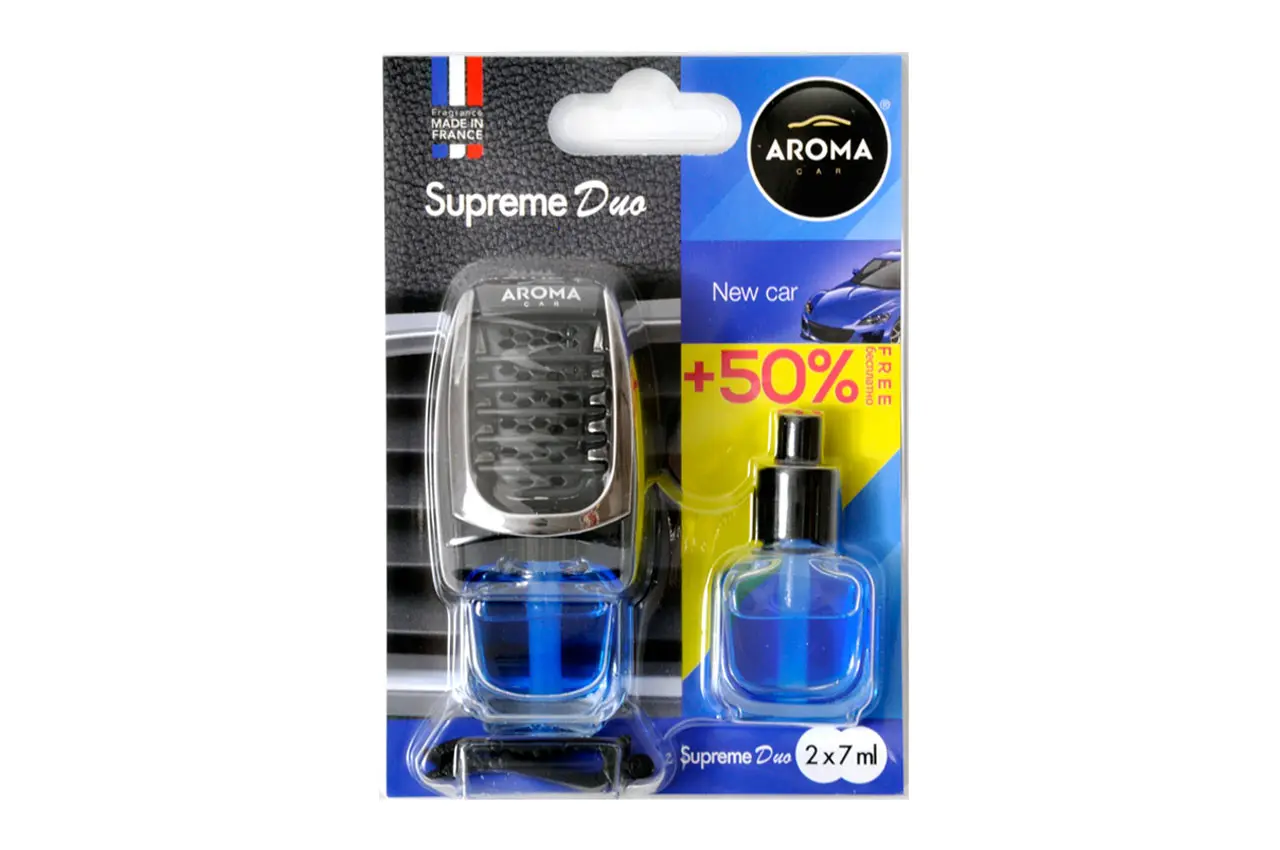 Osvěžovač vzduchu AROMA CAR SUPREME DUO NEW CAR