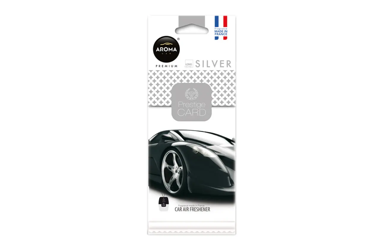 Osvěžovač vzduchu AROMA CAR PRESTIGE CARD SILVER