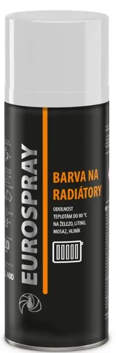 Sprej na radiátory EUROSPRAY AC733 bílý lesklý RAL 9003 400 ml 018116
