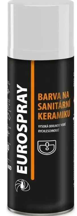 Eurospray AC735 barva na sanitární keramiku bílá lesklá 400 ml 018127