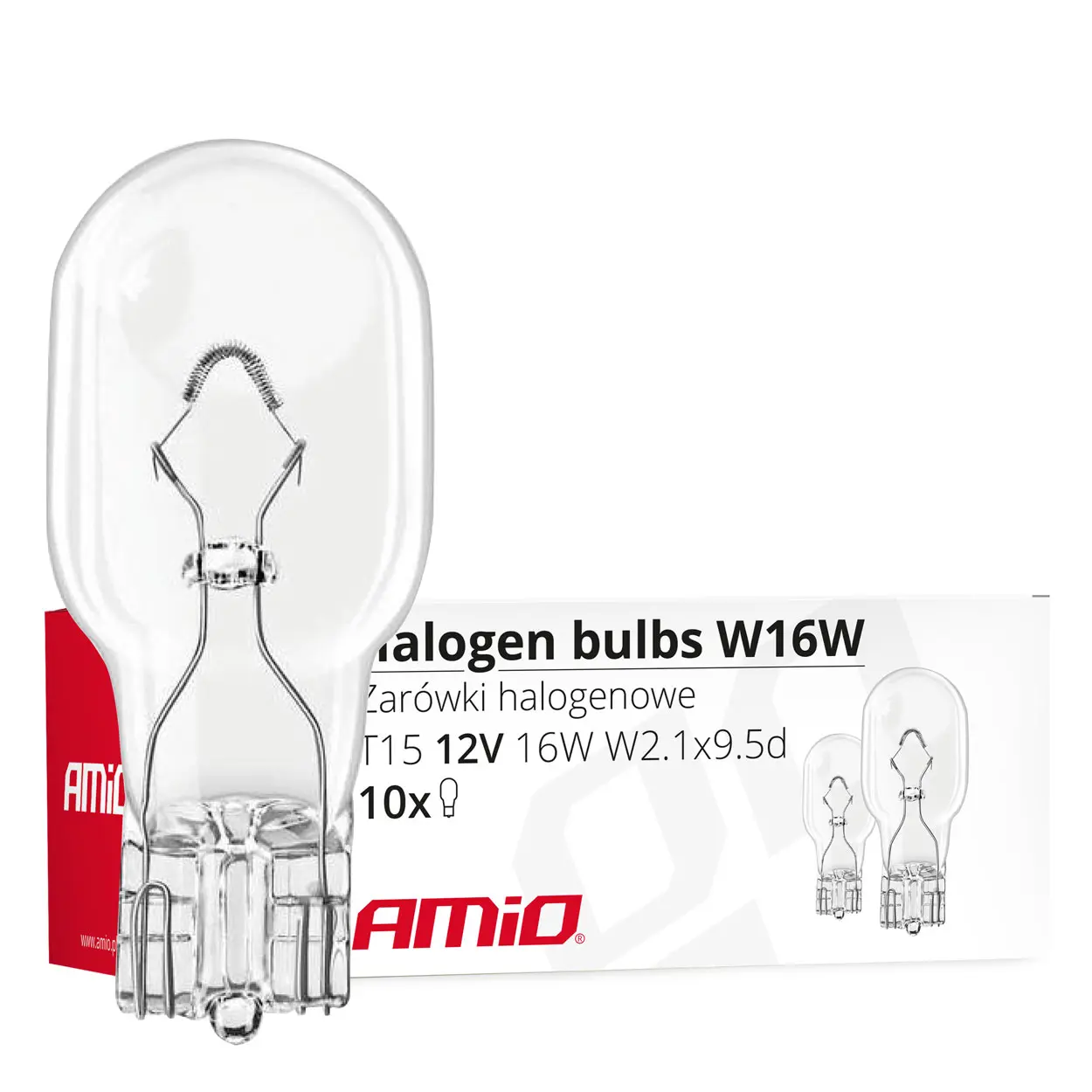Halogenové žárovky T15 W16W W2.1x9.5d 12V 10 ks - 02549