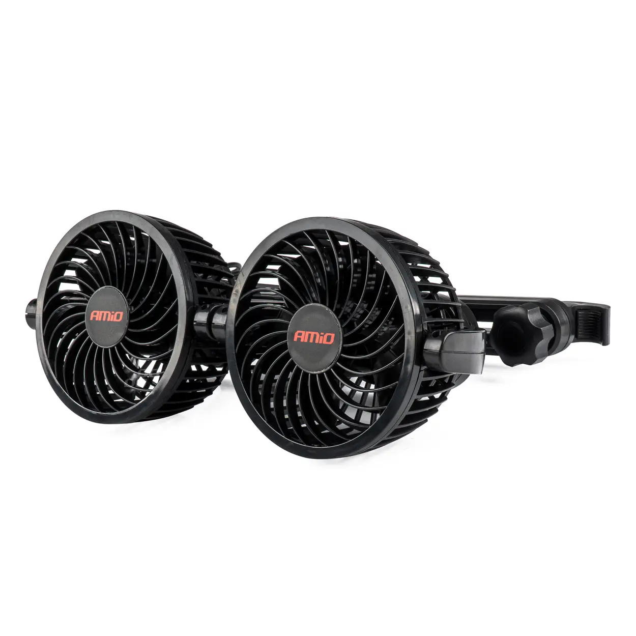 Ventilátor do auta pro opěrku hlavy s USB nabíječkou 2x4" 12V - 03009