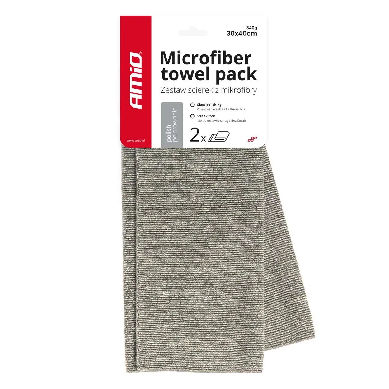 Utěrka z mikrovlákna 30x40cm 340g AMIO-03742