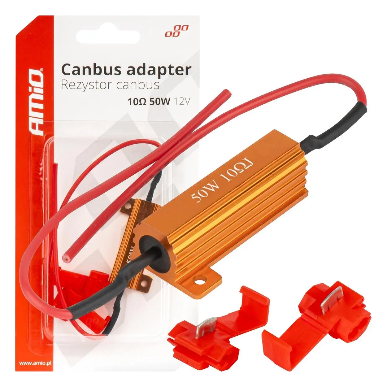 Rezistor pro LED žárovky CANBUS 10Ω 50W AMiO-04096