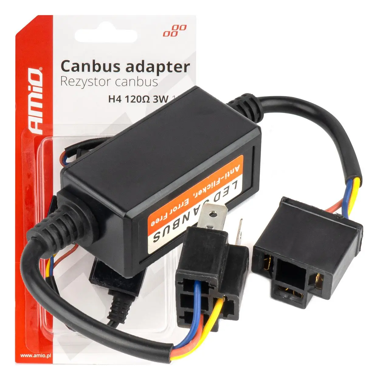 Rezistor pre LED žiarovky CANBUS 3W 120? H4 AMiO-04127