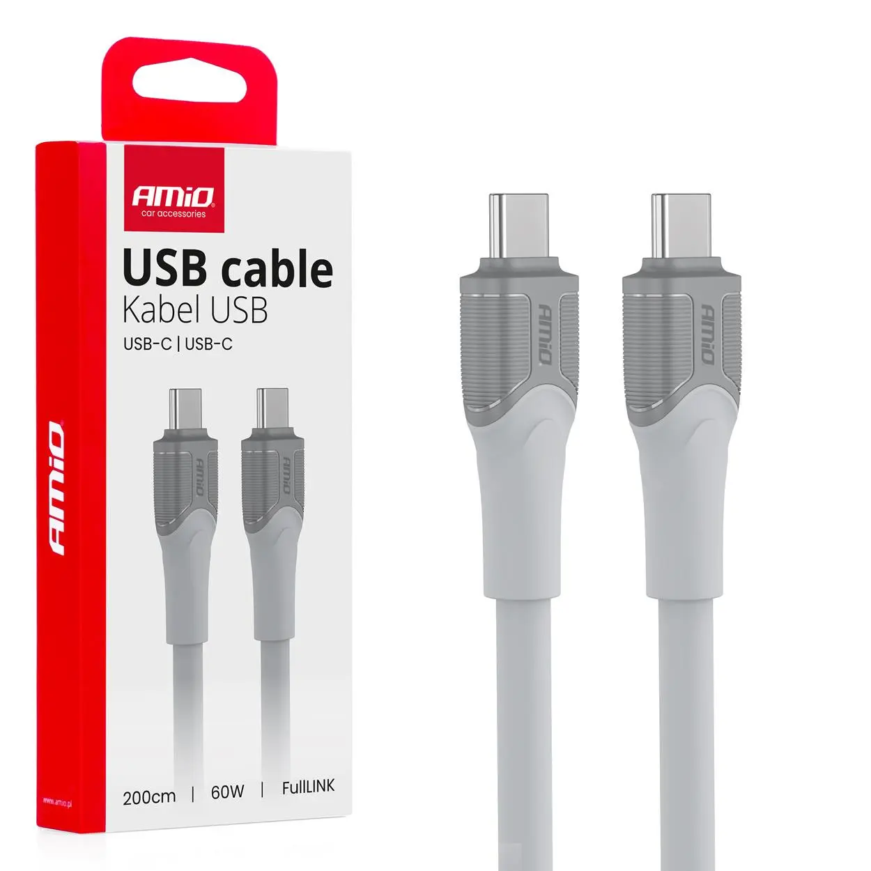 Kabel USB-C to TYP-C 60W 200cm FullLINK model X111 AMiO-04292