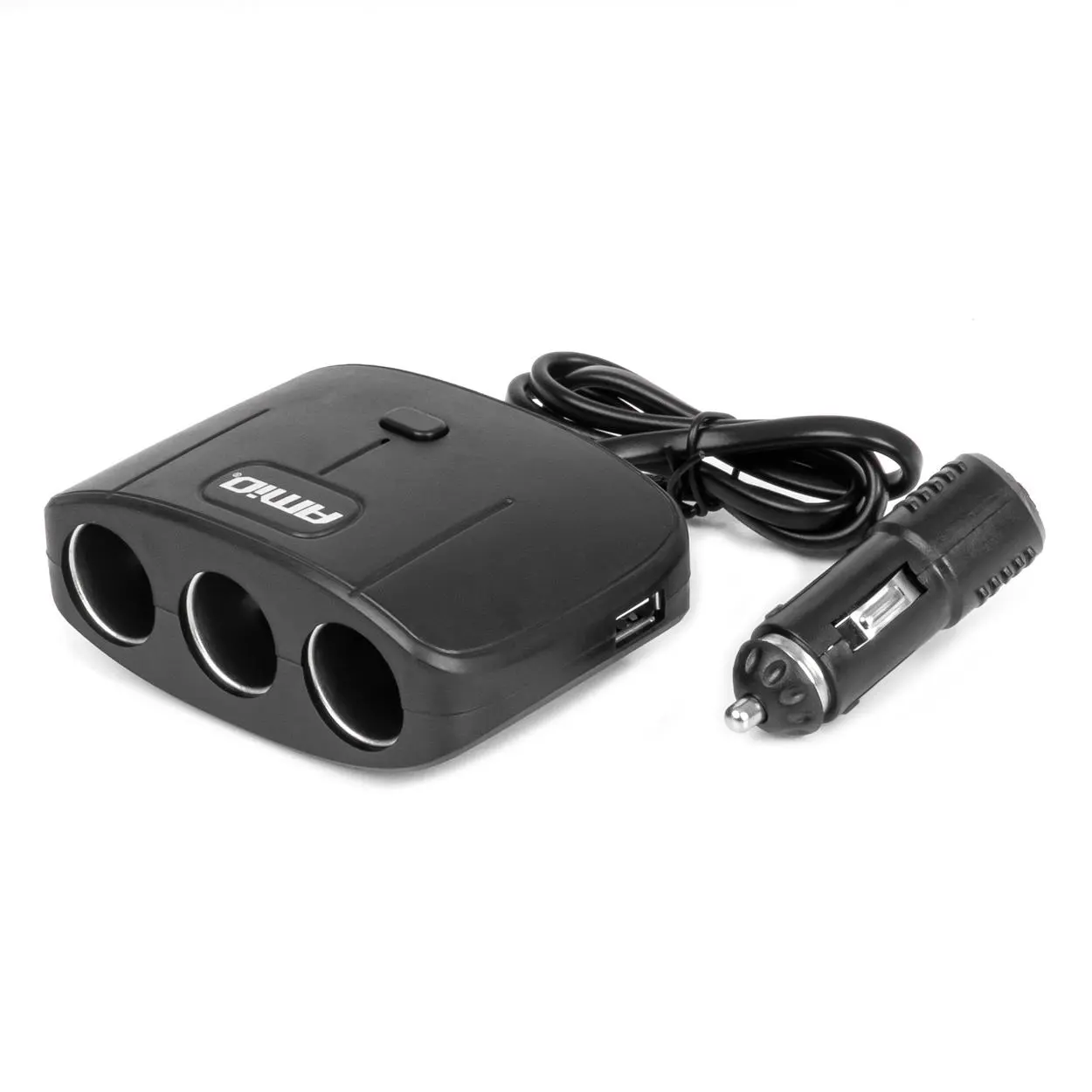 Prodlužovací zásuvka 2x USB-A ON/OFF 12/24V 100W 70cm AMiO-04362