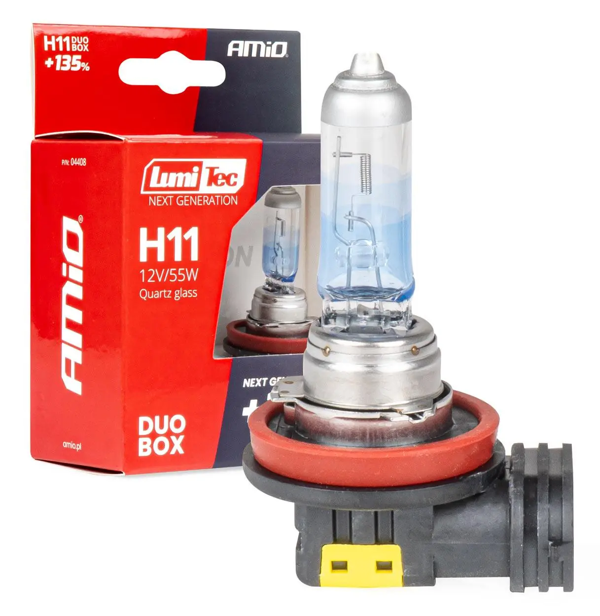 Halogenové žárovky H11 12V 55W LumiTec NEXT GENERATION +135% DUO AMiO-04408