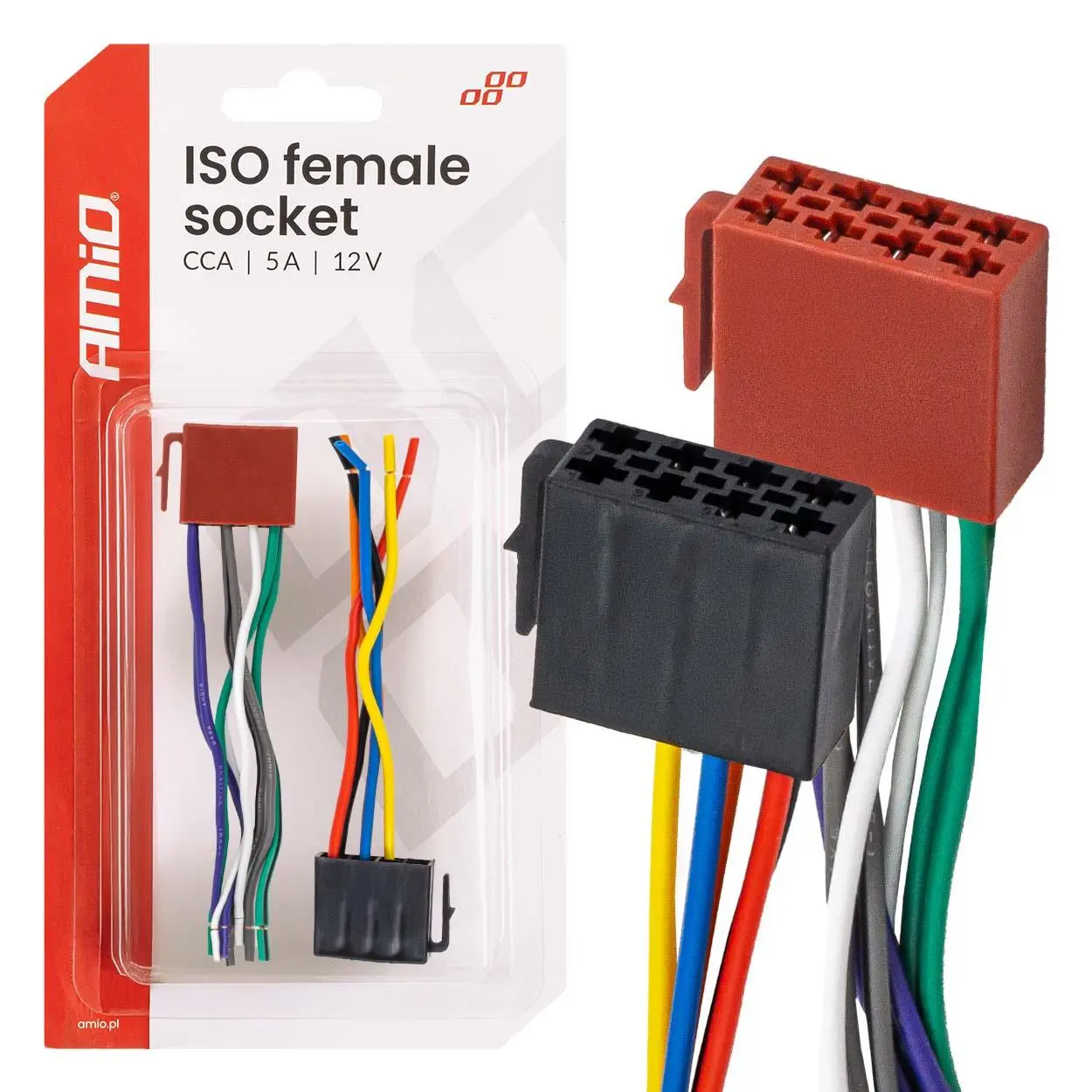 Konektor ISO samice CCA 5A 12V AMIO-04444