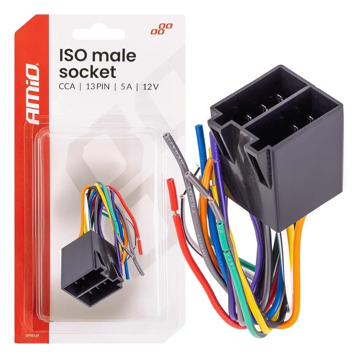 Integrovaný konektor ISO CCA 13PIN 5A 12V AMIO-04445