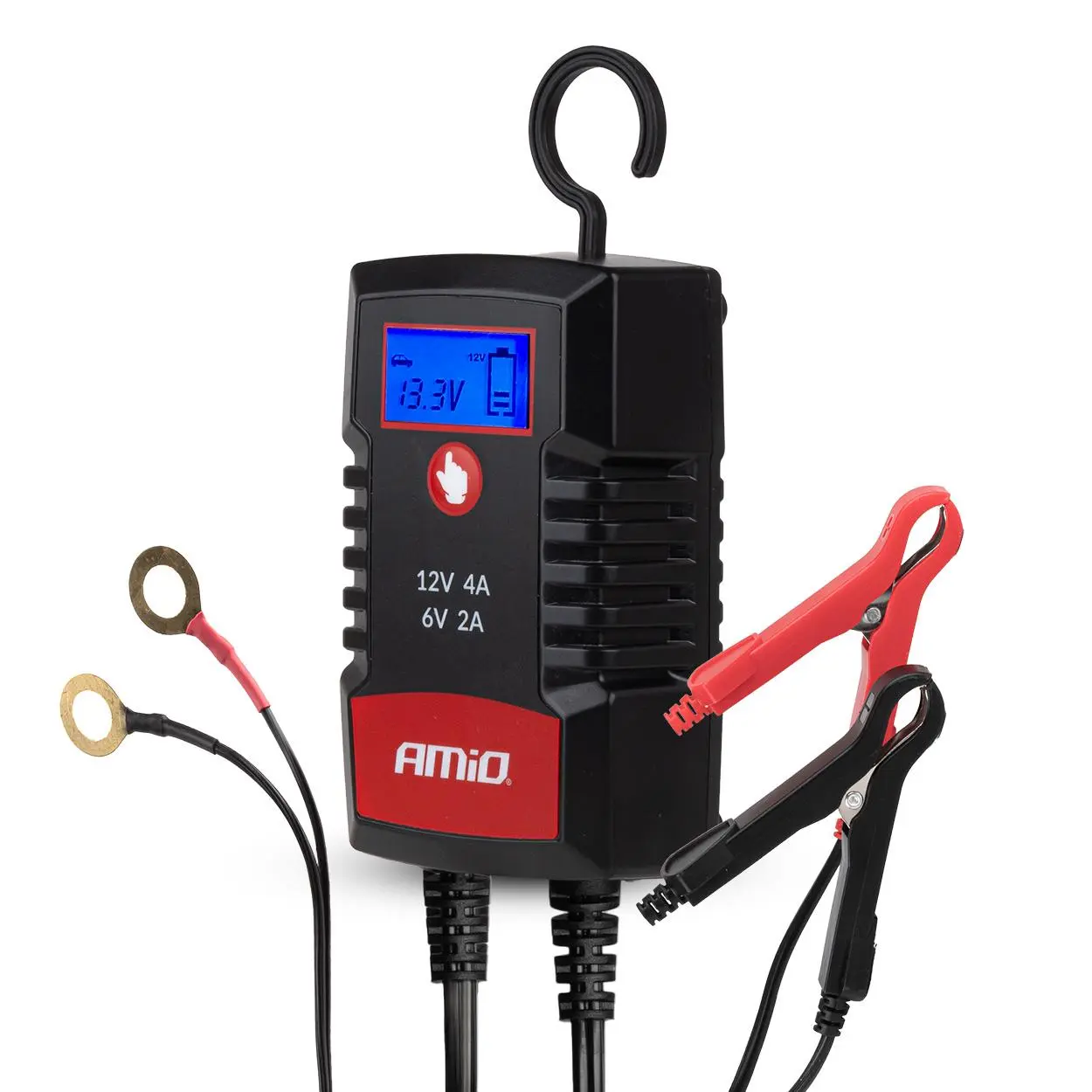 Nabíječka digitální AGM GEL STD LiFePo4 MAX 4A 6/12V PRO HOOK AMIO-04531