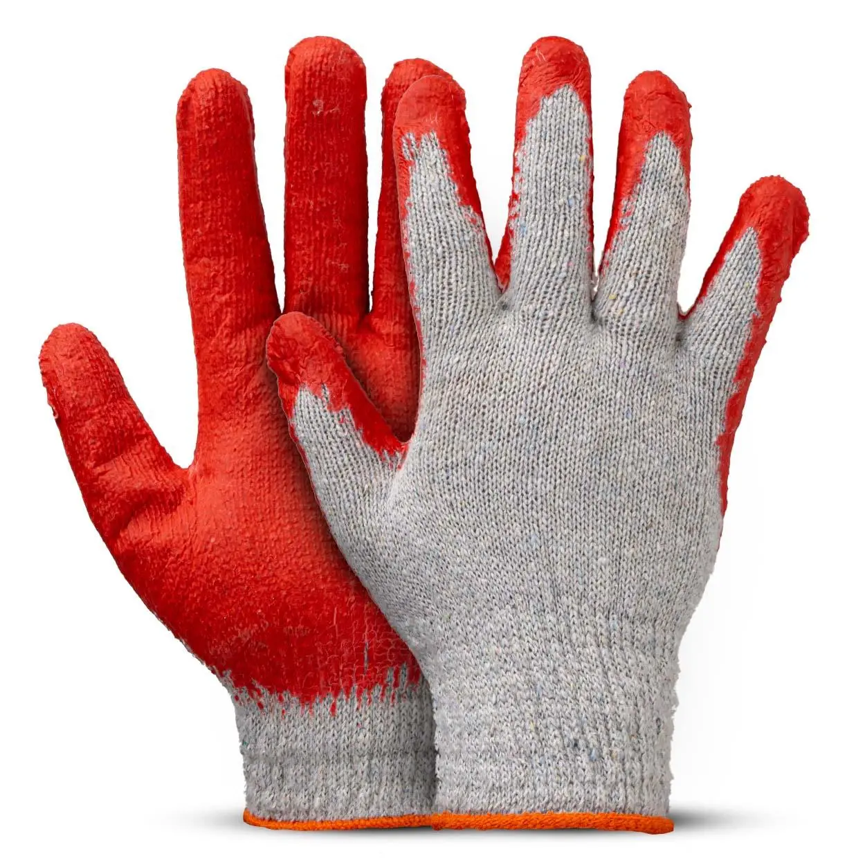 Rukavice bavlněno-polyesterové potažené latexem - vampýrky, 10 párů, velikost 9 – AMiO-04630