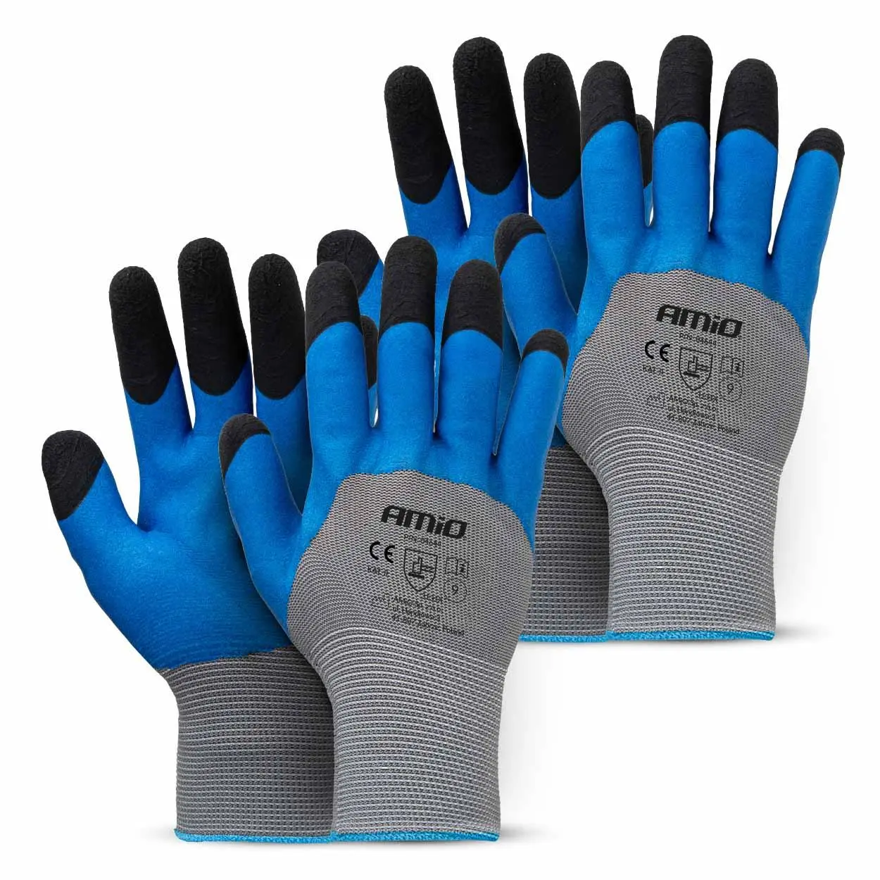 Ochranné rukavice polyesterové, velikost 9 (2 páry), třída 3131X – AMiO-04644