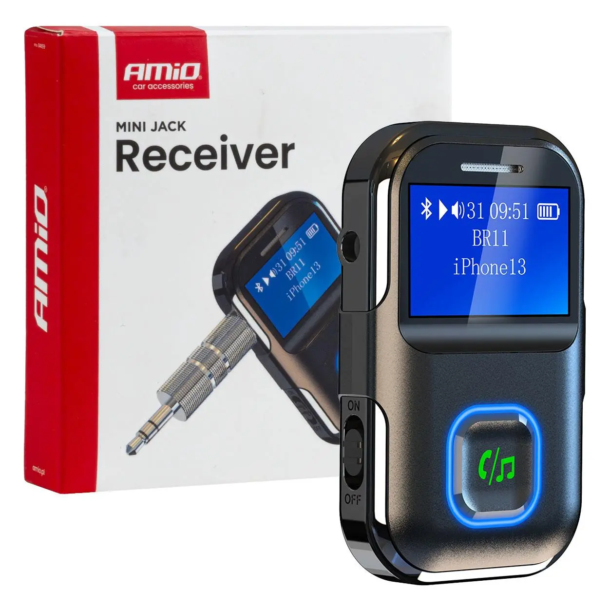 BT přijímač na mini-jack AMiO-04659