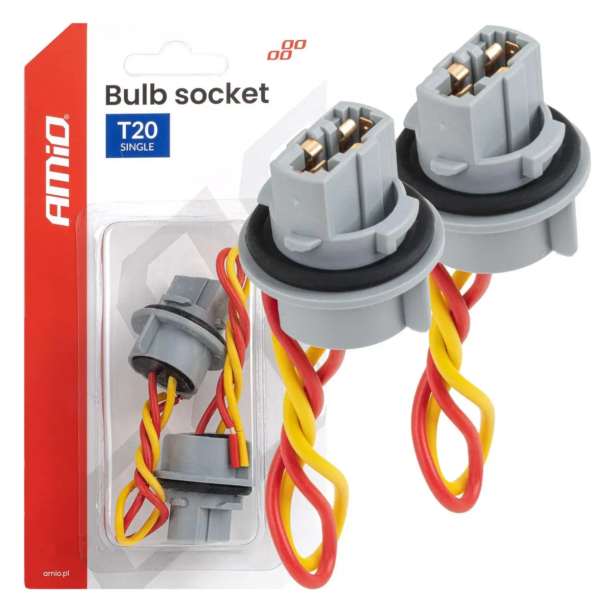 Objímka žiarovky T20 LED 12V W21W WY21W W3x16d 7440 2 ks 04833 AMiO