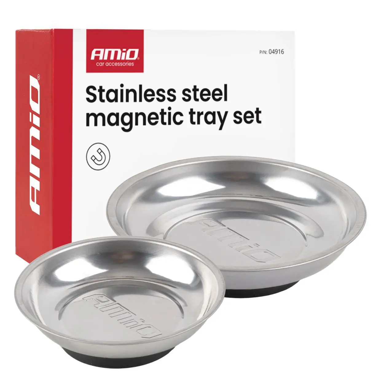 Sada magnetických misiek z nerezové oceli 110 mm, 150 AMiO 04916